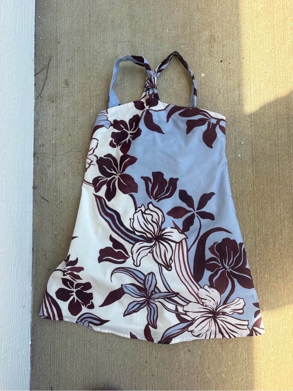 Peppermayo Light Blue Floral Halter Camisole
